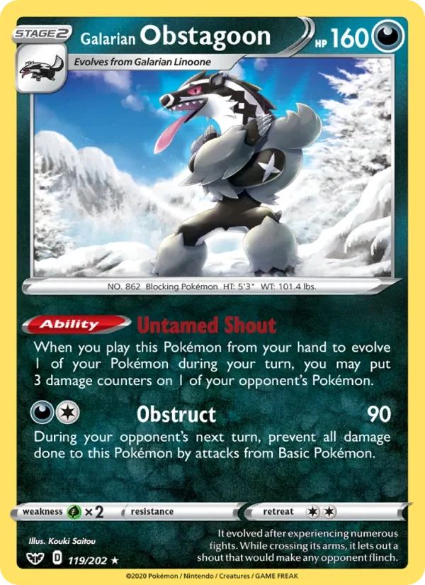 Galarian Obstagoon - Holo