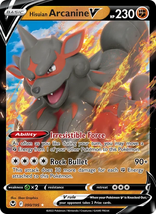Hisuian Arcanine V - Holo