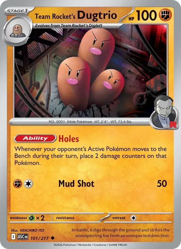 Team Rocket's Dugtrio - Non-holo