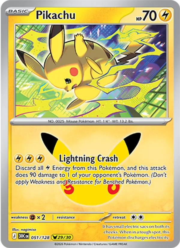 Pikachu - Holo - 30th Anniversary