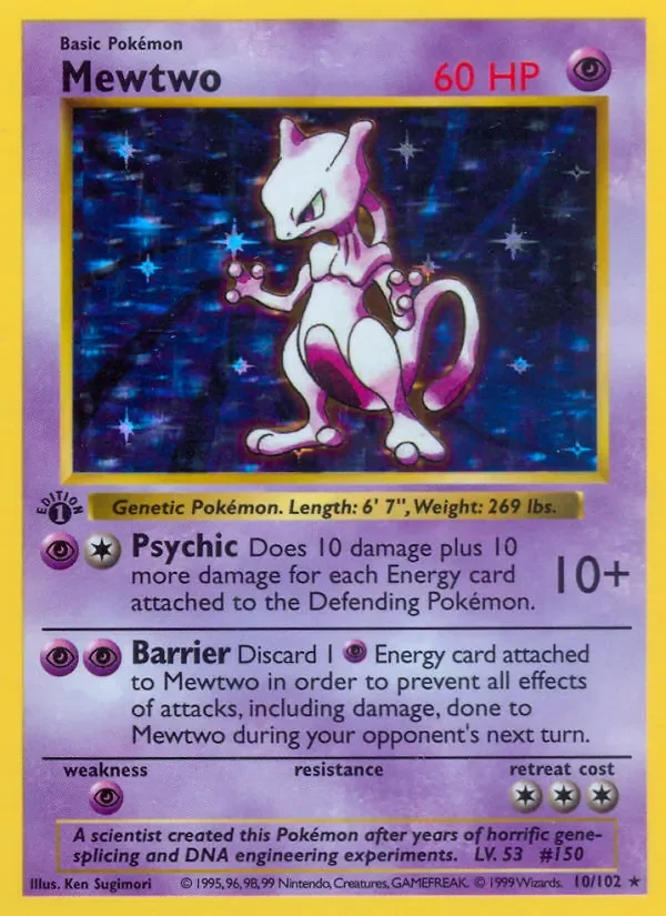 Mewtwo - Holo - 1999-2000 copyright