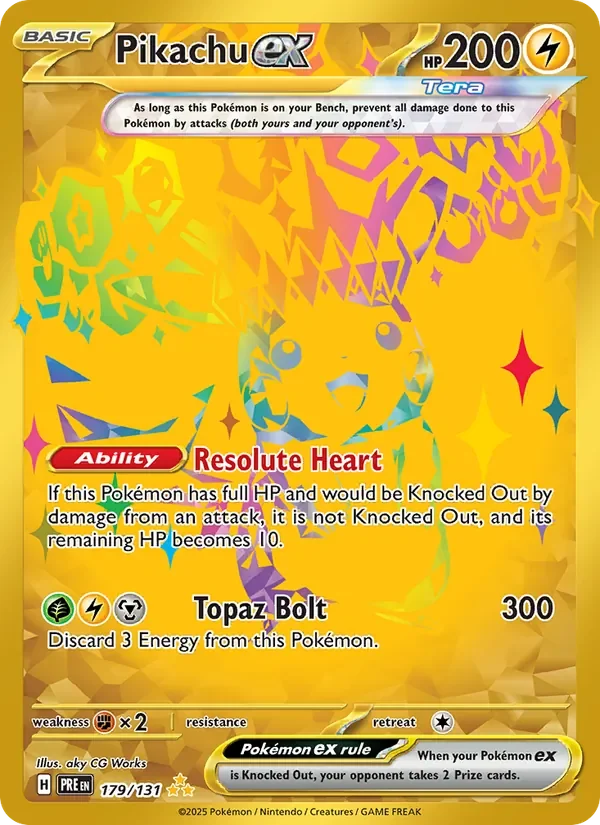 Pikachu ex - Full Art - Gold