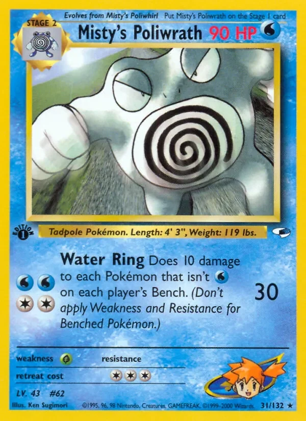 Misty's Poliwrath - Non-holo