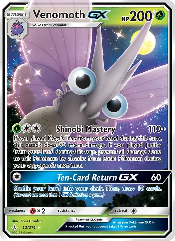 Venomoth GX - Non-holo
