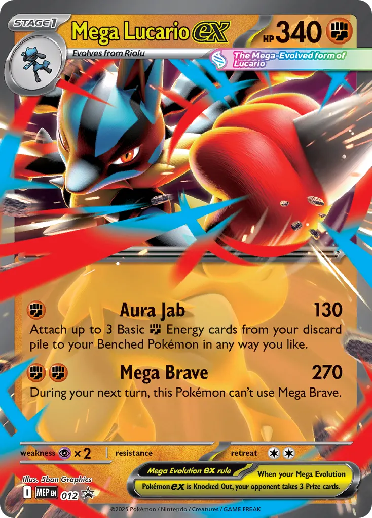 Mega Lucario ex - Holo