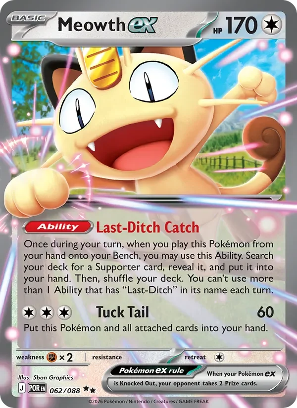 Meowth ex - Holo