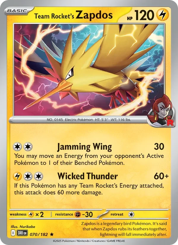 Team Rocket's Zapdos - Holo