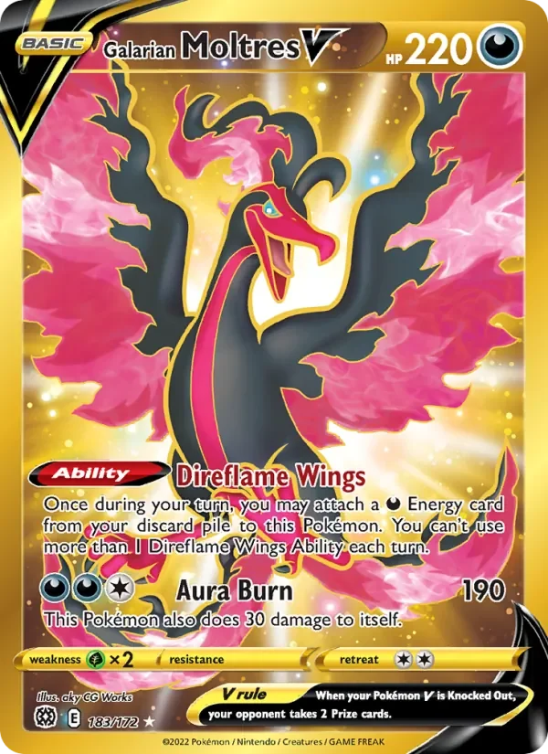 Galarian Moltres V - Holo - Gold