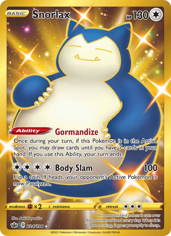 Snorlax - Holo - Gold