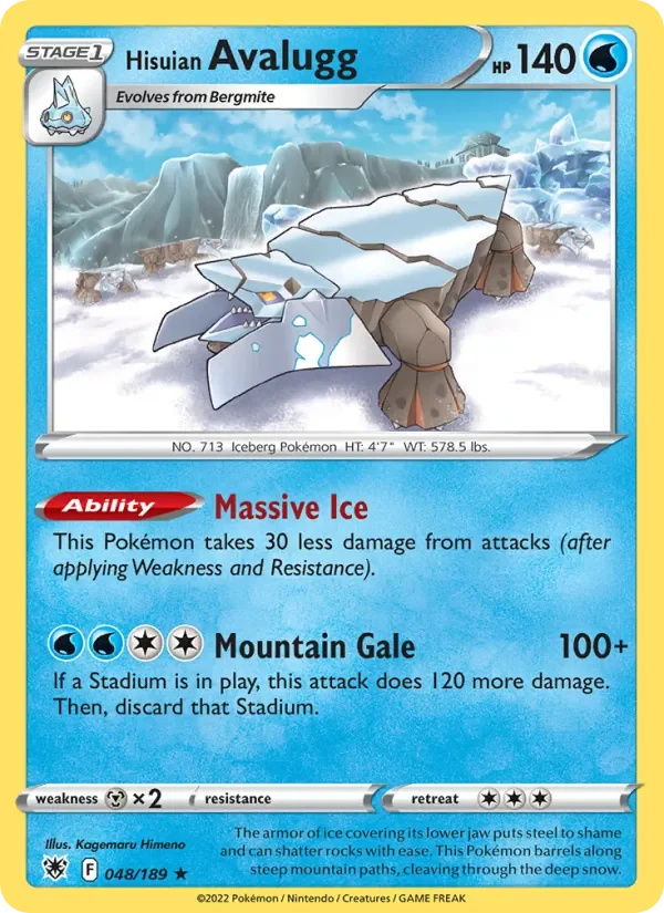 Hisuian Avalugg - Non-holo