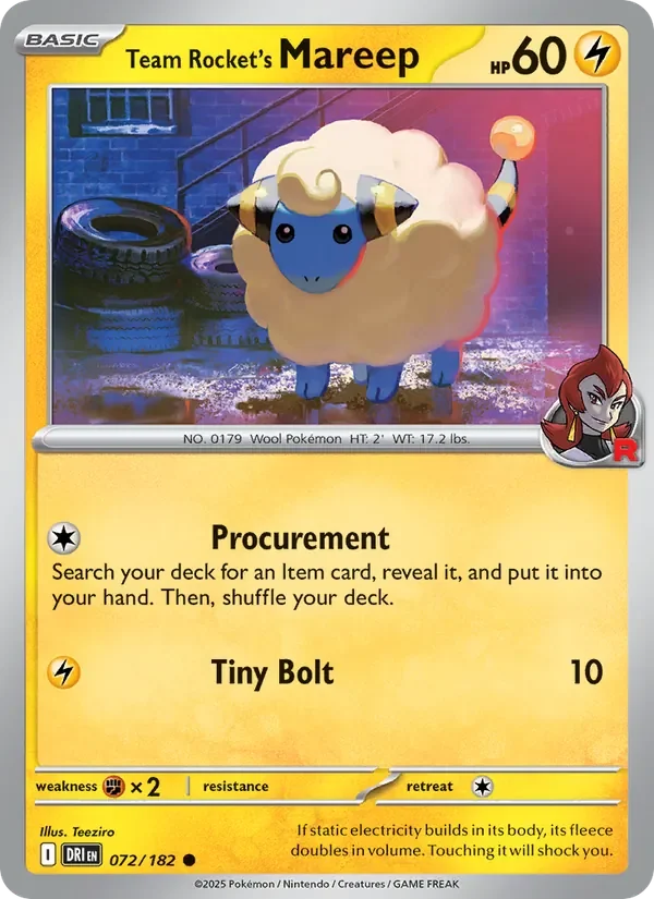 Team Rocket's Mareep - Non-holo