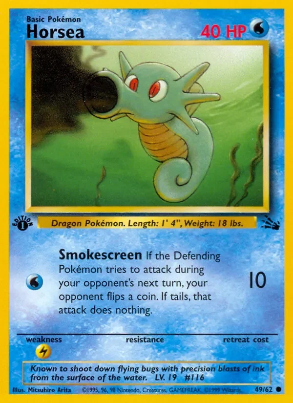 Horsea - Non-holo - 1999-2000 copyright