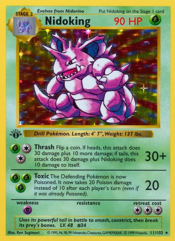 Nidoking - Holo - 1999-2000 copyright