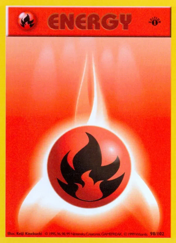 Fire Energy - Non-holo - 1999-2000 copyright