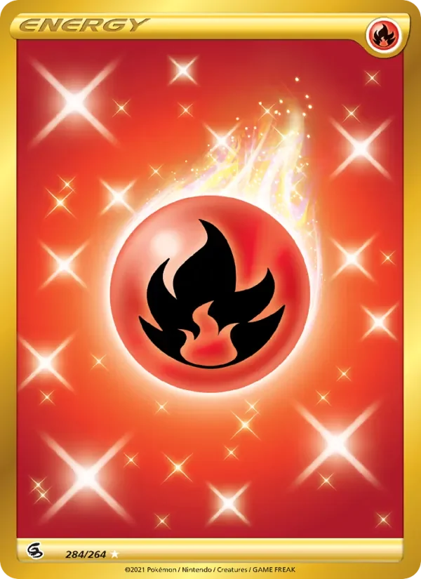 Fire Energy - Holo - Gold