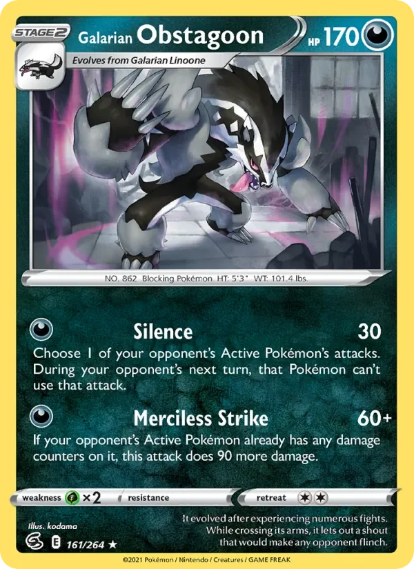 Galarian Obstagoon - Holo