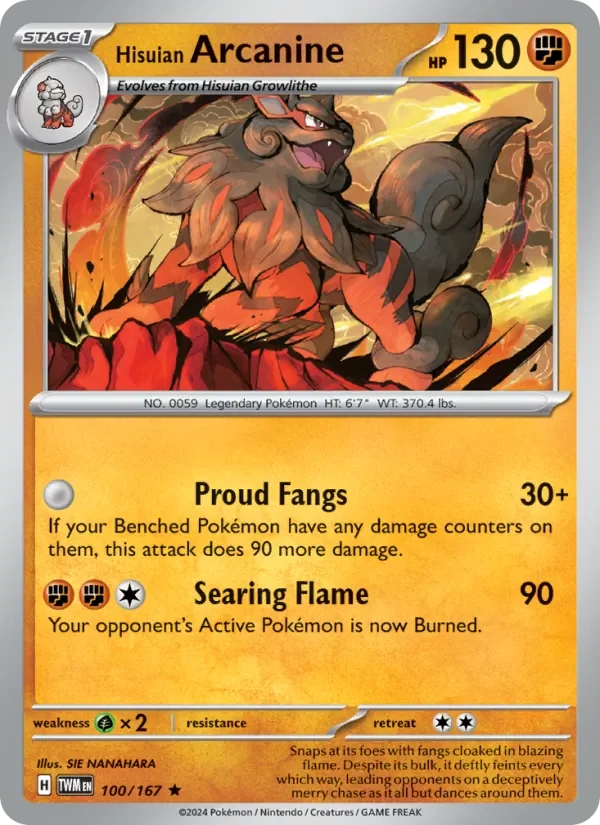 Hisuian Arcanine - Non-holo