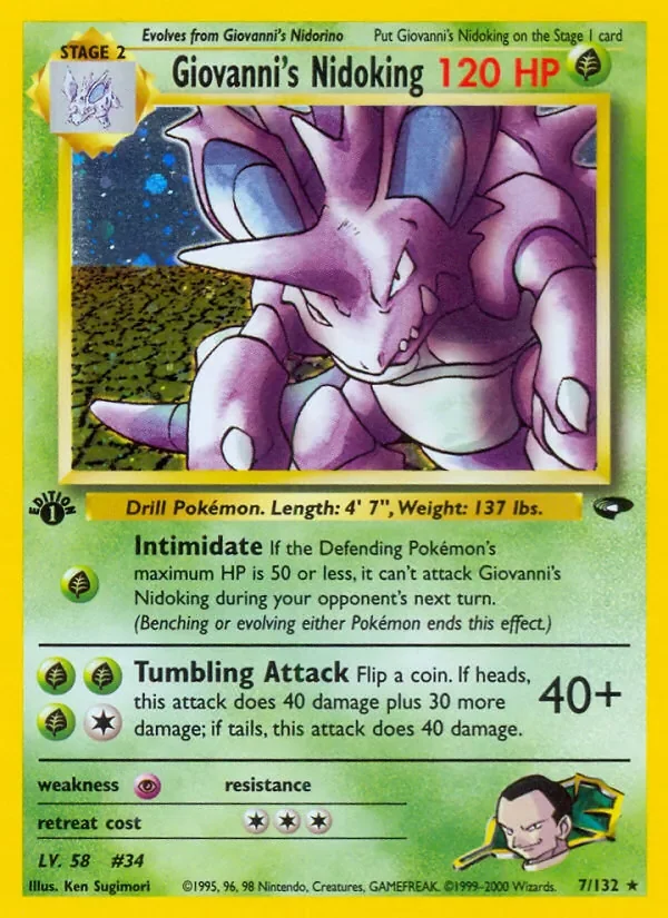 Giovanni's Nidoking - Holo
