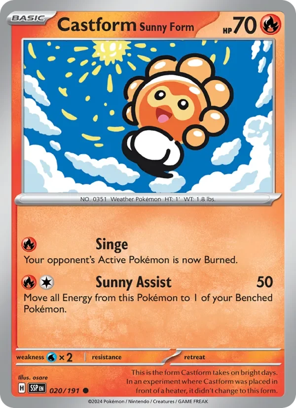 Castform Sunny Form - Non-holo