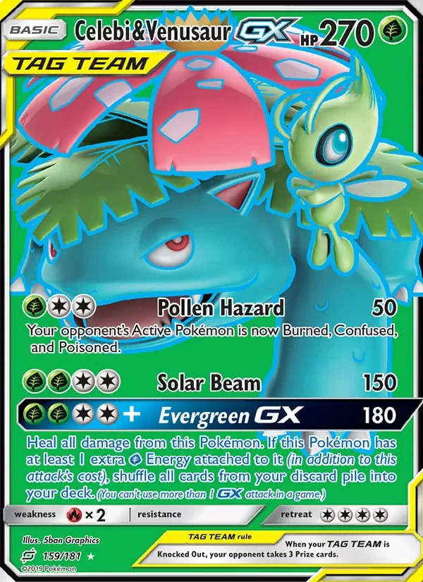 Celebi & Venusaur GX - Non-holo