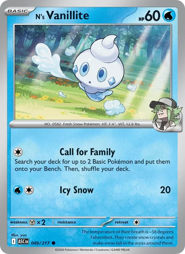 N's Vanillite - Non-holo