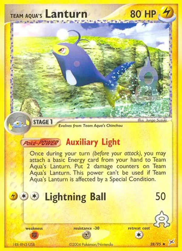 Team Aqua's Lanturn - Non-holo