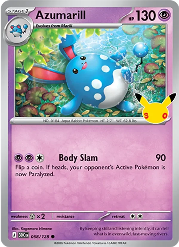 Azumarill - Non-holo - 30th Anniversary