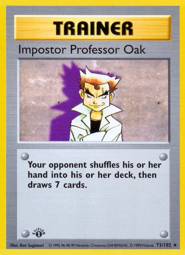 Impostor Professor Oak - Non-holo - 1999-2000 copyright
