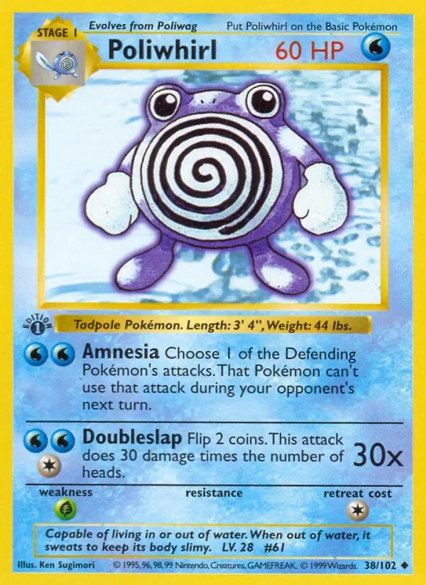Poliwhirl - Non-holo - 1999-2000 copyright