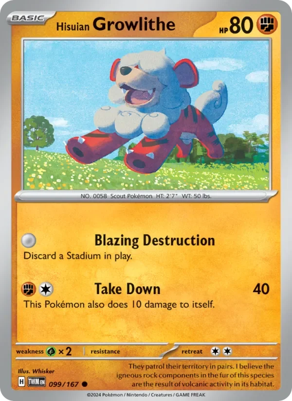 Hisuian Growlithe - Non-holo