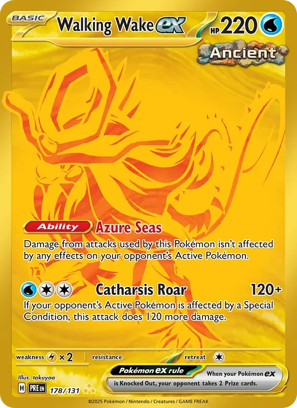 Walking Wake ex - Full Art - Gold