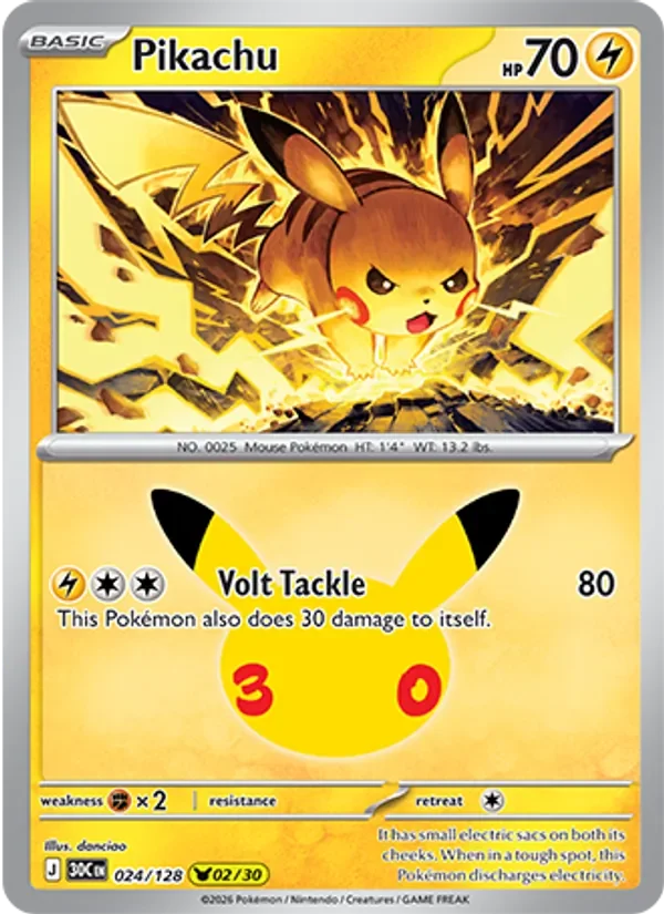 Pikachu - Holo - 30th Anniversary