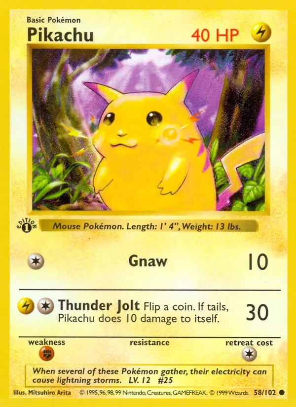 Pikachu - Non-holo - 1999-2000 copyright