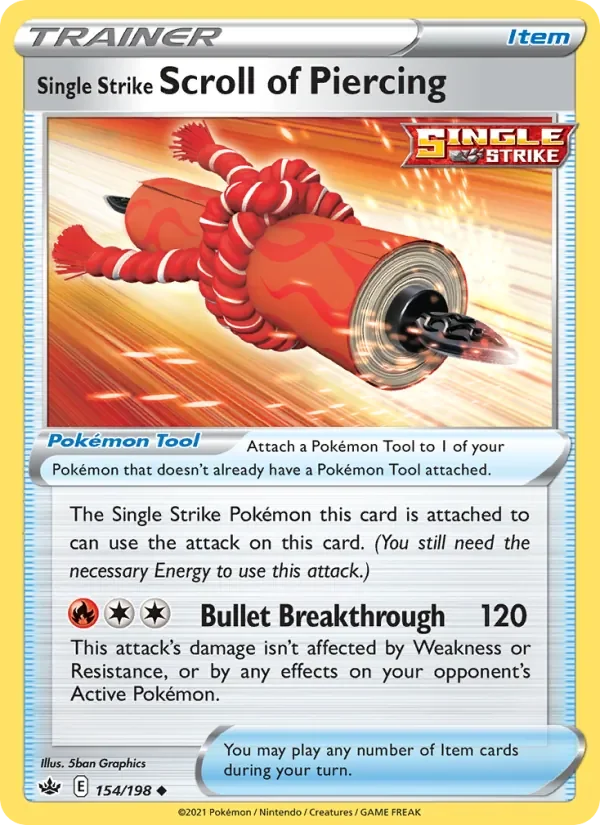 Single Strike Scroll of Piercing - Non-holo