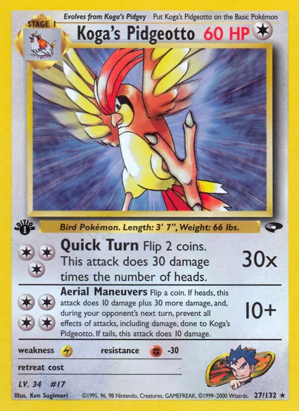 Koga's Pidgeotto - Non-holo
