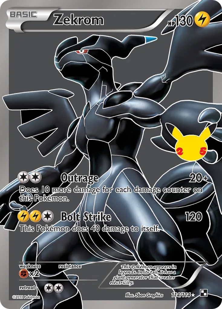 Zekrom - Holo - 25th Celebration
