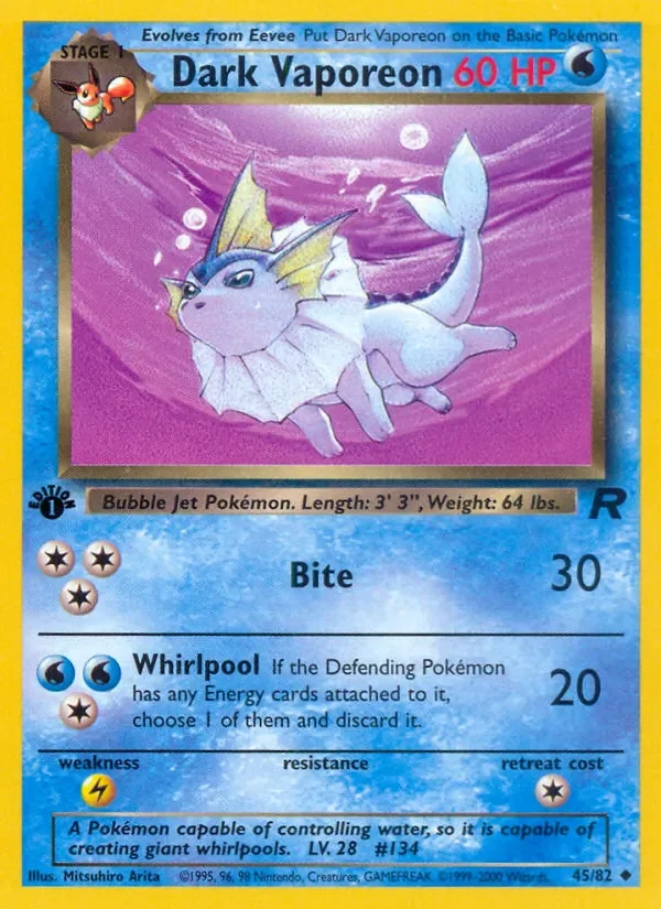 Dark Vaporeon - Non-holo