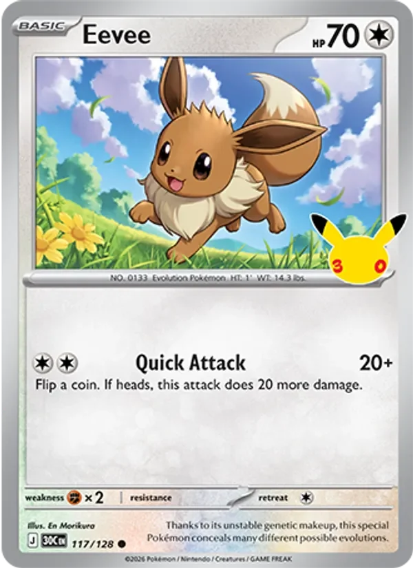 Eevee - Non-holo - 30th Anniversary