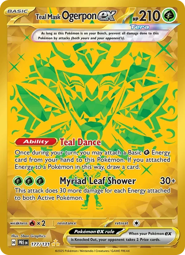 Teal Mask Ogerpon ex - Full Art - Gold