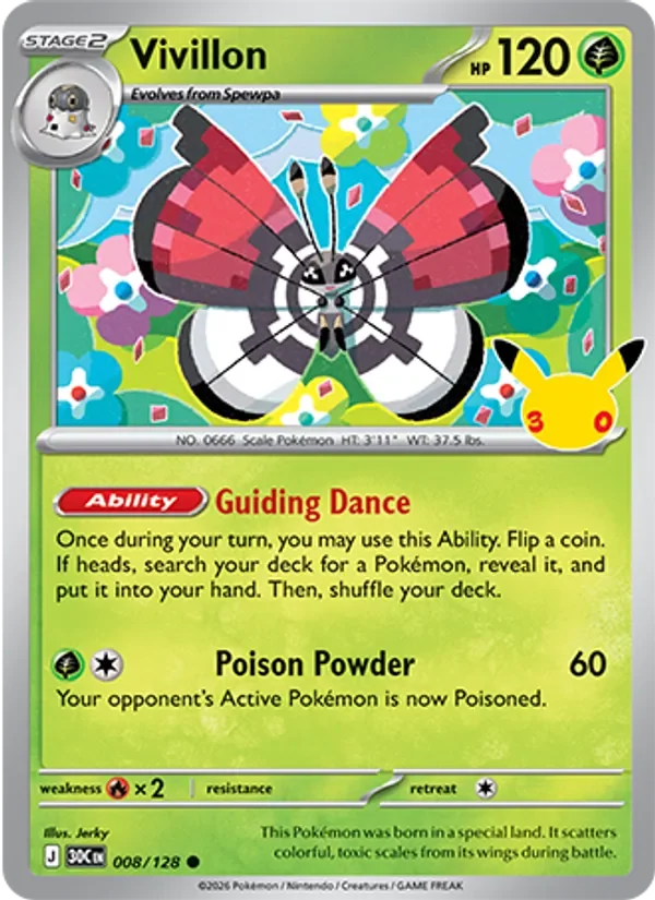Vivillon - Non-holo - 30th Anniversary