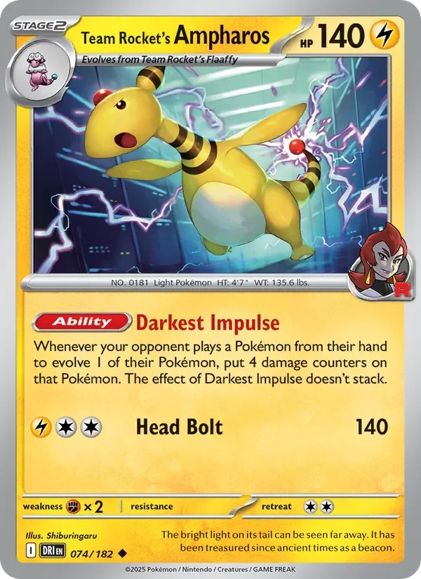 Team Rocket's Ampharos - Non-holo