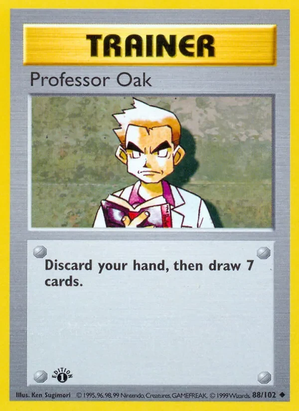 Professor Oak - Non-holo - 1999-2000 copyright