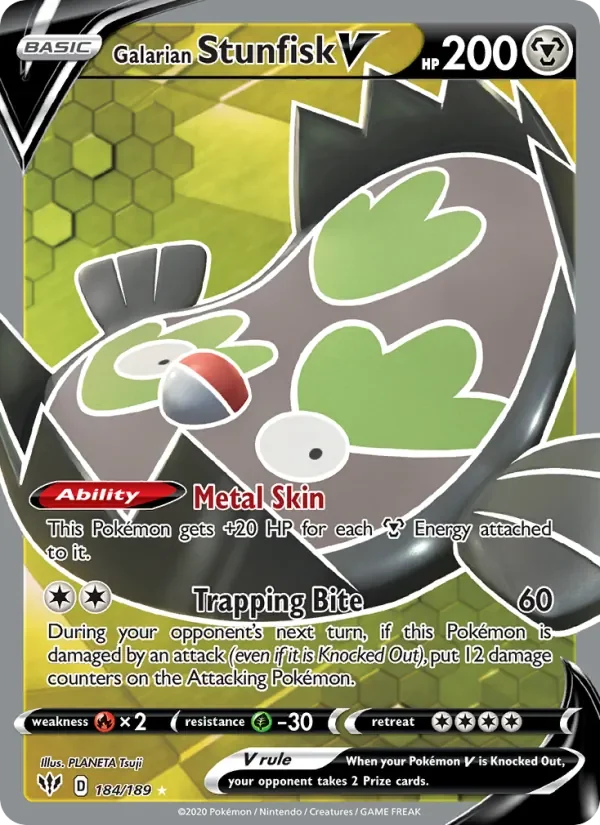 Galarian Stunfisk V - Holo