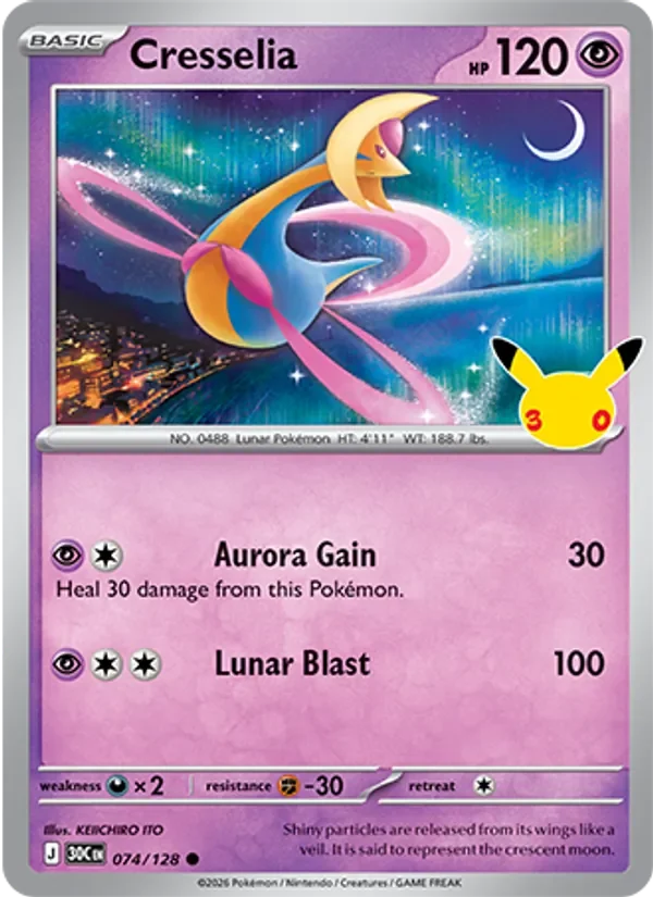 Cresselia - Non-holo - 30th Anniversary