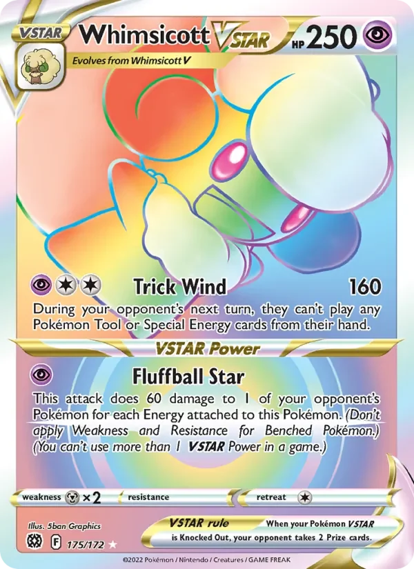 Whimsicott VSTAR - Holo - Rainbow