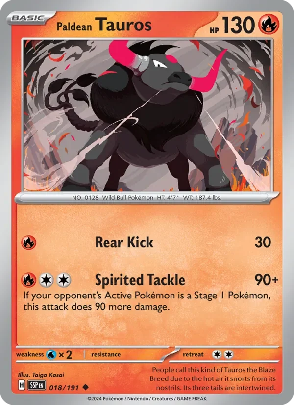 Paldean Tauros - Non-holo