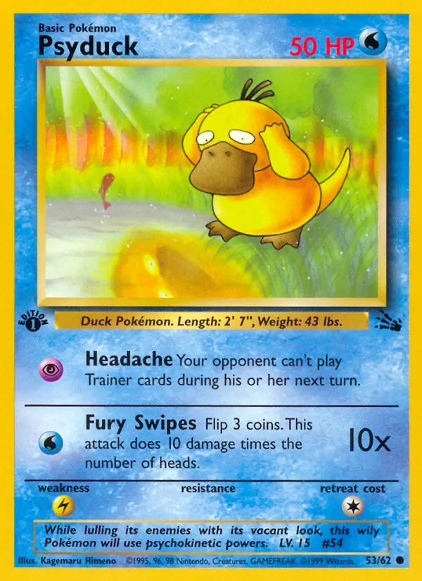 Psyduck - Non-holo - 1999-2000 copyright