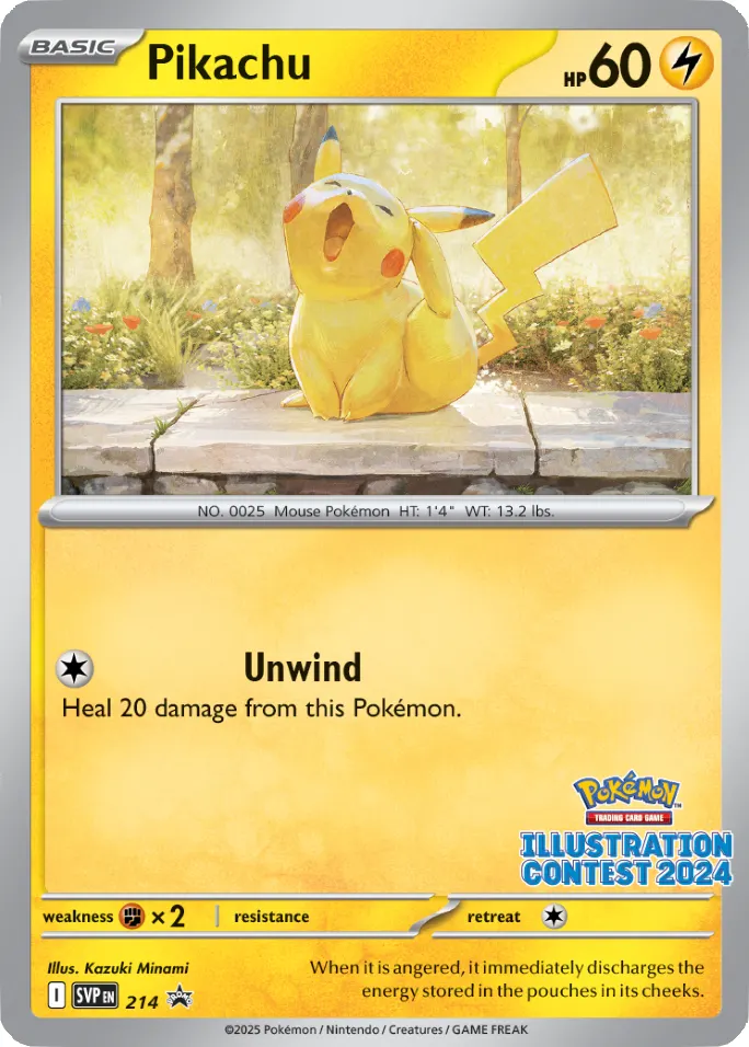 Pikachu - Non-holo - Illustration Contest 2024