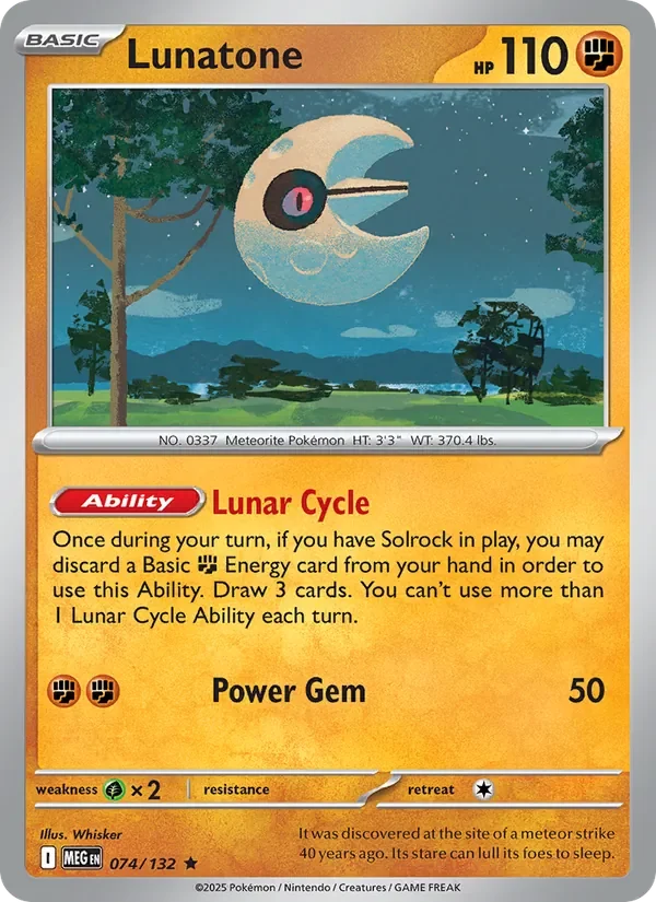 Lunatone - Non-holo - Player Rewards Program