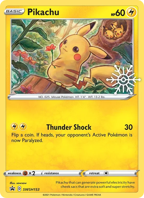 Pikachu - Holo - Snowflake